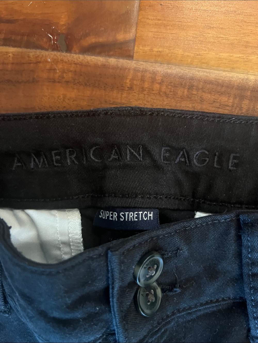 American Eagle Outfitters Black Artist Flare Super Stretch Cotton Pants - Picture 2 of 4